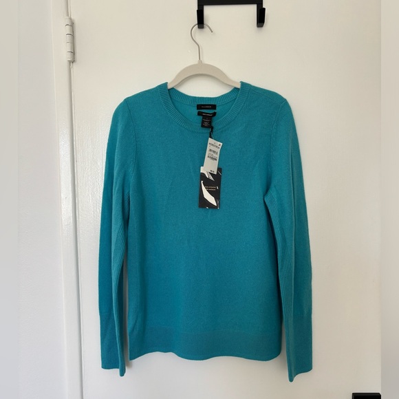 NWT Halogen 100% Cashmere Turquoise Sweater - Picture 1 of 4